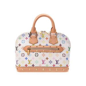 Louis Vuitton Multicolore Multicolor Alma White Leather Handbag